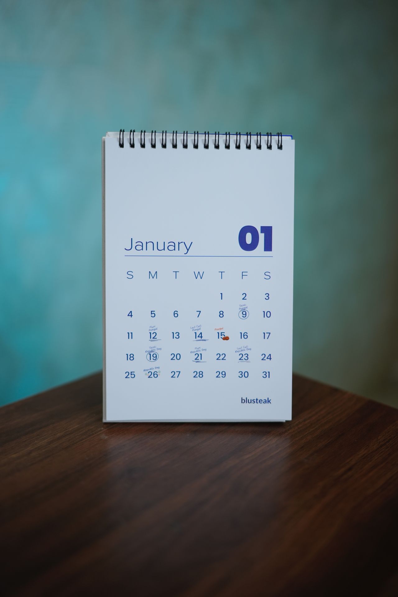 January page of the 2026 Social Media Calendar